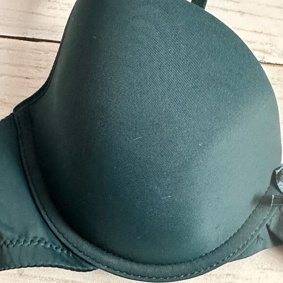 Shein Womens Full Figure Blue/Green Satin Bra Style # 75C‎ Underwire Size 36C - Picture 12 of 12